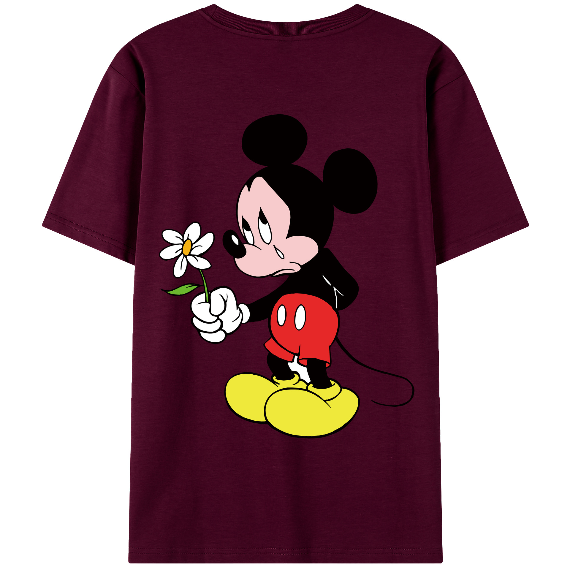 （画像用） ミッキーマウス Mickey Mouse レディース半袖Tシャツ(バックプリント)